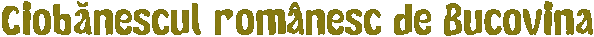 Ciobanesc romanesc de Bucovina